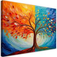 WANDBILD bunter liebesbaum abstraktion - Multicolor, Textil (60/40cm) - Feeby