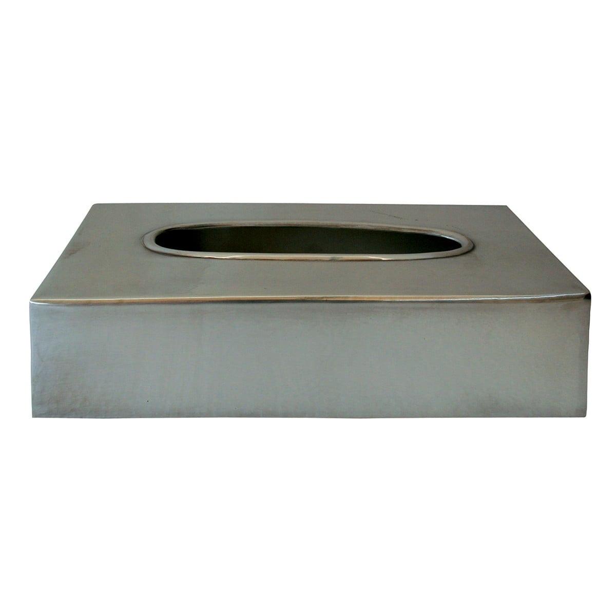 TASCHENTUCHBOX MESSING - 14/7/25 cm - Silberfarben, Metall (13/13/25cm) - Signature