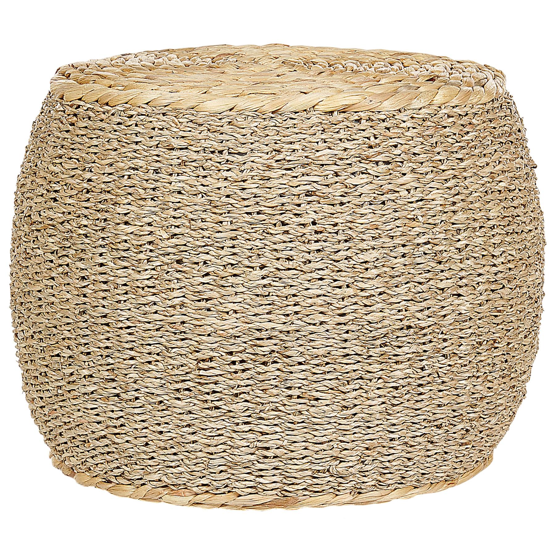 POUF Seegras Beige Haiphong - Beige, Holz (40/30/40cm) - Beliani