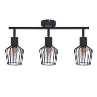 DECKENSTRAHLER Franziska 3-flammig 46/10/10 cm - Schwarz, Metall (46/10/10cm) - Nettlife