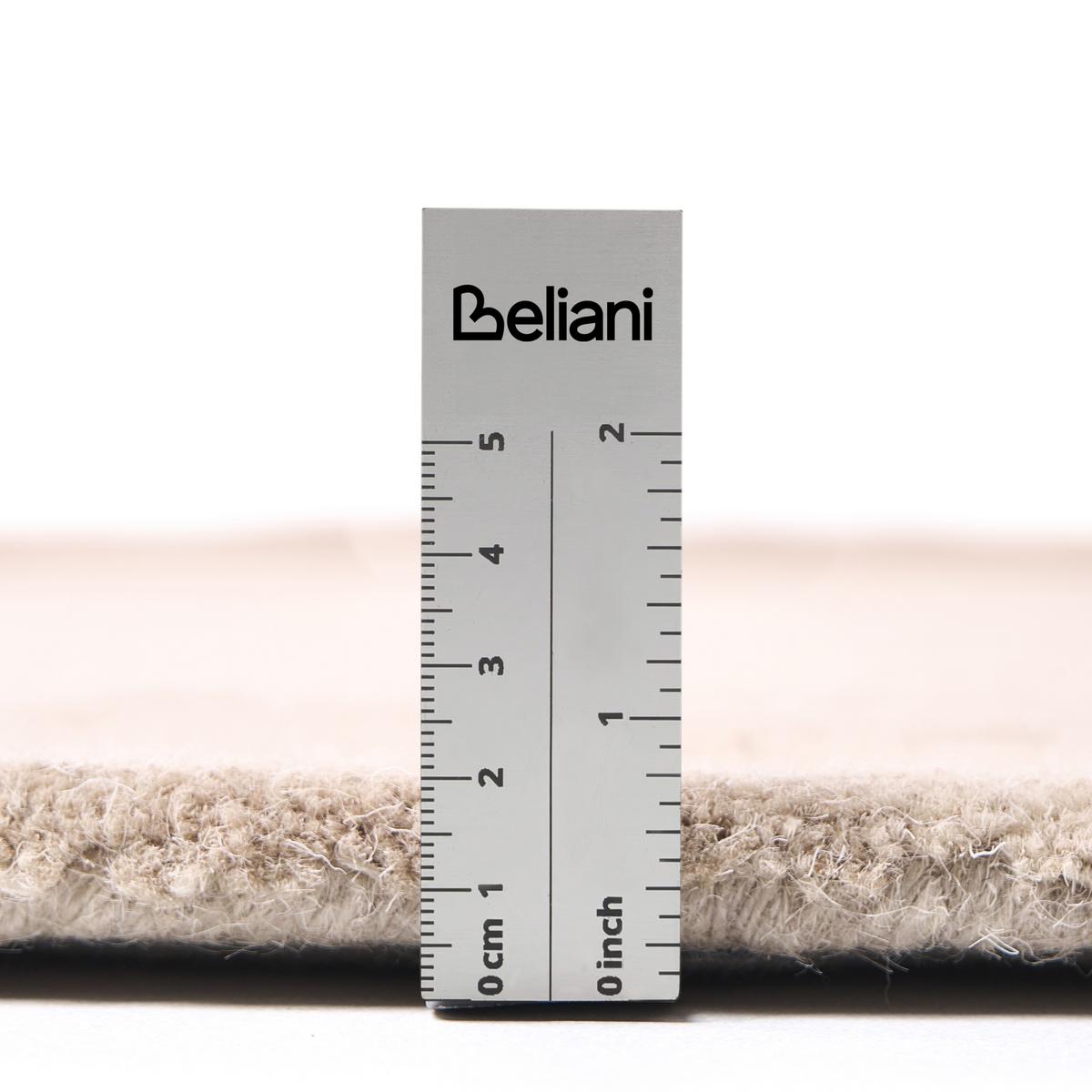 TEPPICH Beige 140 cm Wolle Vasco - Beige, Textil (140/140cm) - Beliani