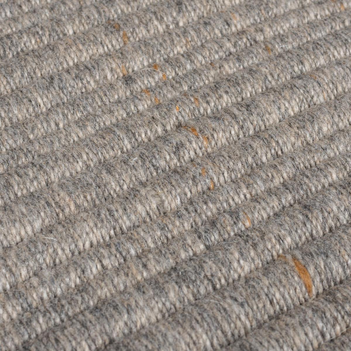 WOLLTEPPICH handgewebt mit Fransen BOYNE, im Landhaus-Stil, Grau, 60 x 230 cm - Grau, Textil (60/230cm) - KADIMA DESIGN