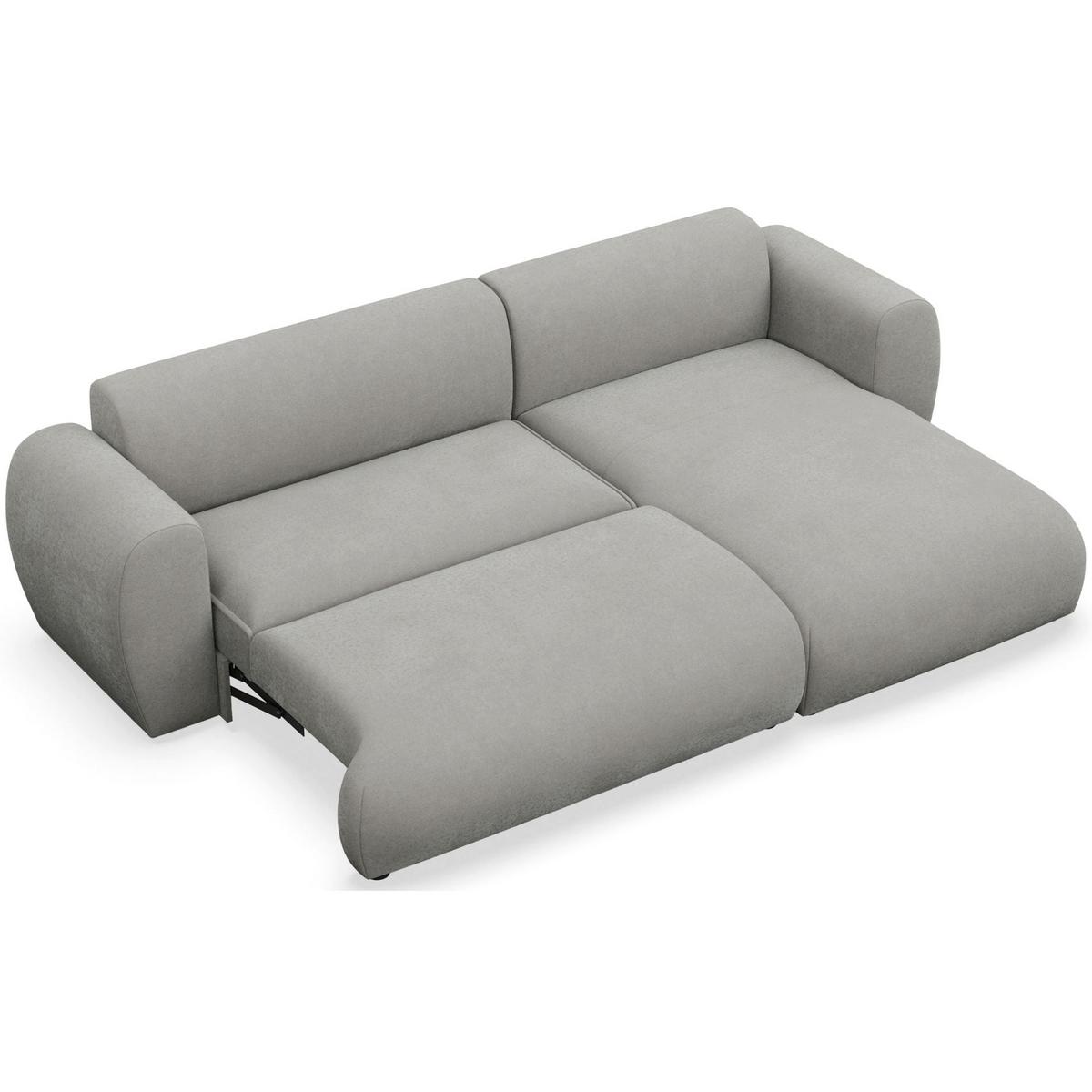 ECKSOFA Emia Hellgrau rechts - Hellgrau/Schwarz, Kunststoff/Textil (156/262cm) - Selsey