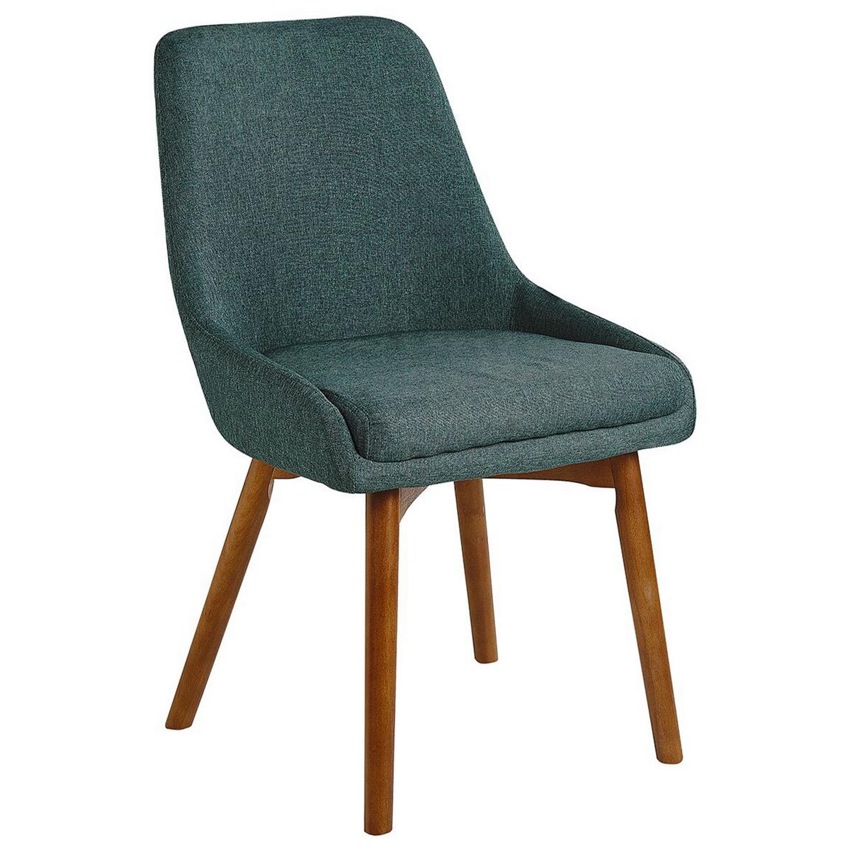 ESSZIMMERSTUHL 2er-Set Polsterbezug Grün Melfort - Dunkelgrün, Holz/Textil (49/82/58cm) - Beliani