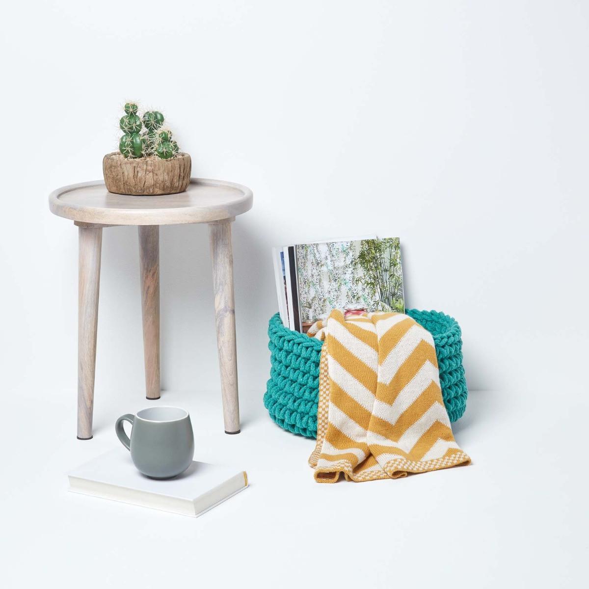 AUFBEWAHRUNGSKORB Baumwolle 37/21 cm - Petrol, Textil (37/37/21cm) - Homescapes