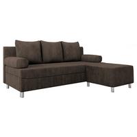SCHLAFSOFA Dover mit Polsterhocker - Chromfarben/Dunkelbraun, Holz/Kunststoff (192/86/80cm) - MIRJAN24