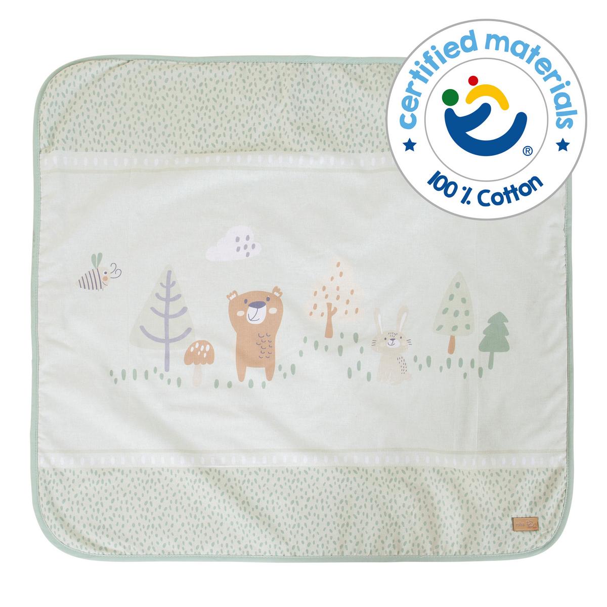 BABYDECKE 80 x 80 cm Woodland Buddies - Grün, Textil (80/80cm) - Roba
