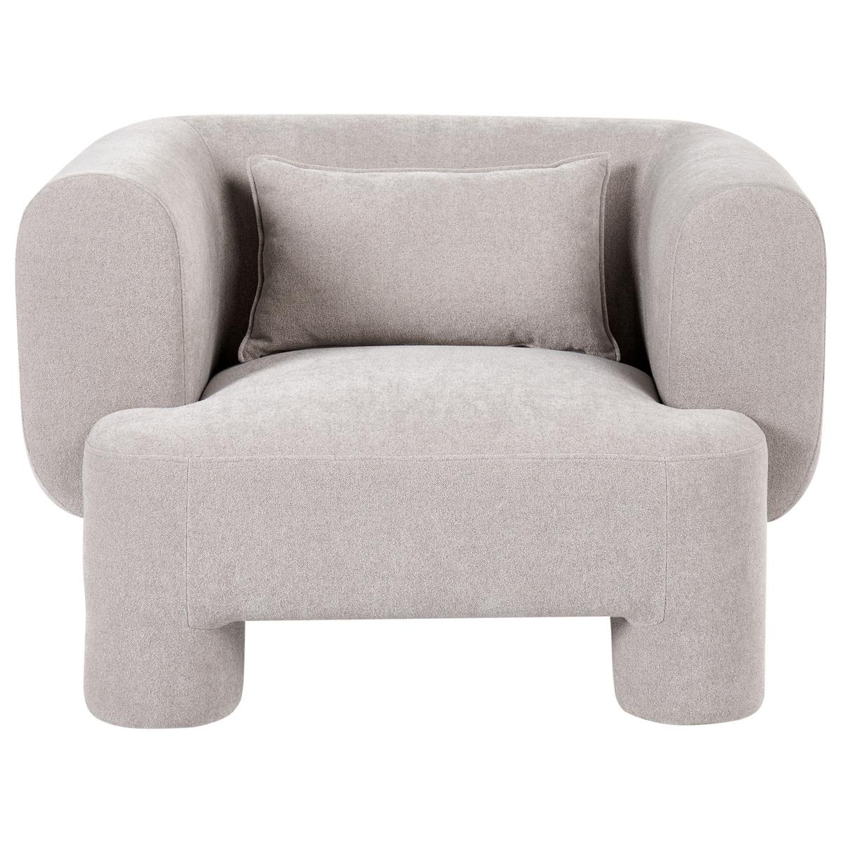 SESSEL Stoff Beige Hogbo - Beige, Textil (110/73/93cm) - Beliani
