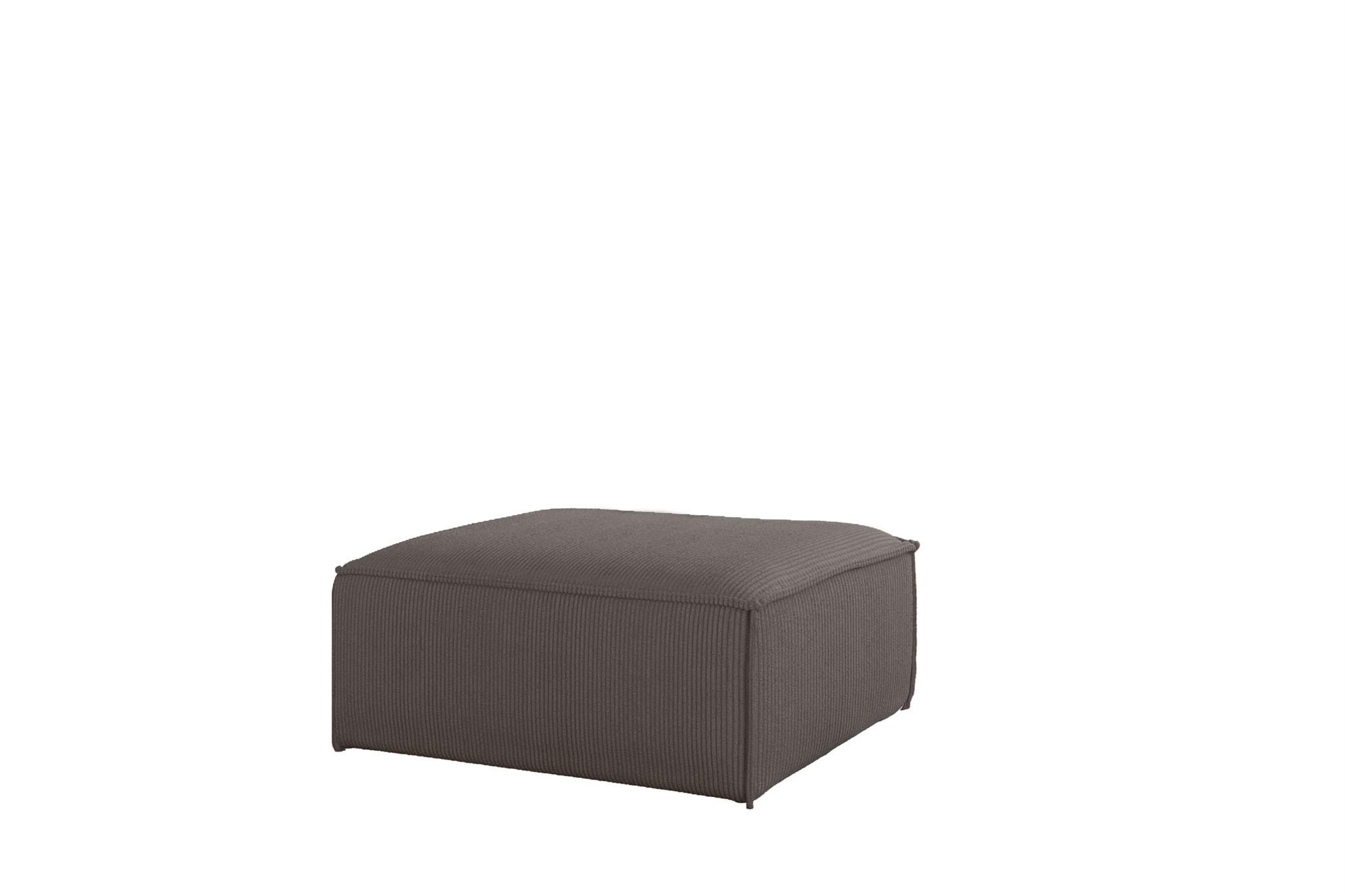 POLSTERHOCKER Celes Premium 85x85cm - Taupe, Holzwerkstoff/Textil (85/40/85cm) - Fun Möbel