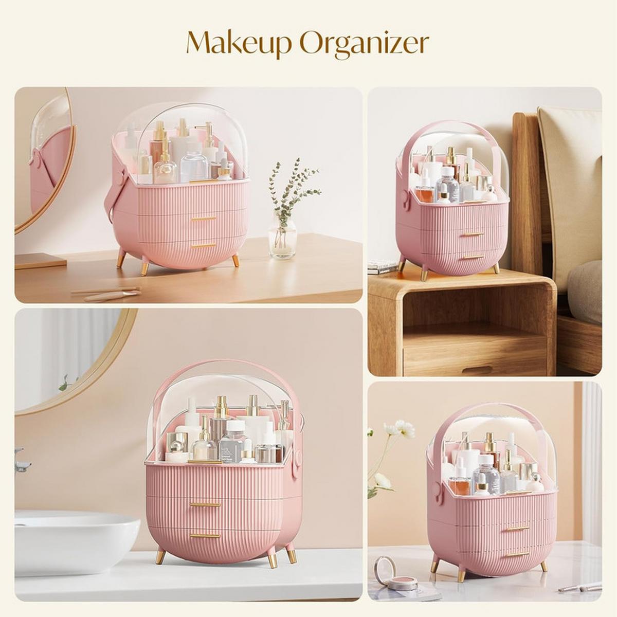 KOSMETIKORGANIZER Carl Ⅲ 26/16/38 cm - Pink, Kunststoff (16/38/26cm) - Nettlife