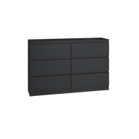 KOMMODE Schwarz 120/75/30 - Schwarz, Holzwerkstoff (120/75/30cm) - RAUMHIRSCH FURNITURE