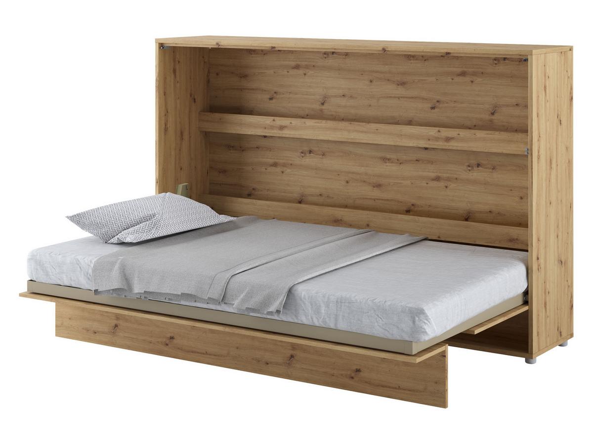 SCHRANKBETT Bed-Concept BC-05 120x200 mit LED-Lampe - Eiche Artisan/Grau, Holz/Holzwerkstoff (120/200cm) - MIRJAN24
