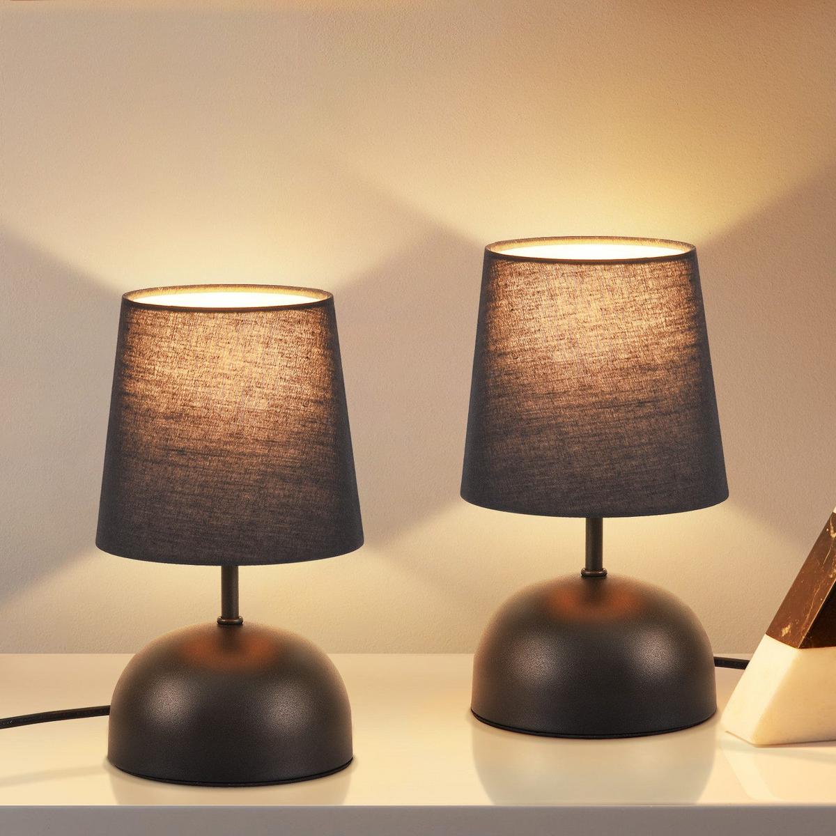 TISCHLAMPE Ronan 14/14/24.5 cm - Schwarz, Metall (14/14/24.5cm) - ZMH