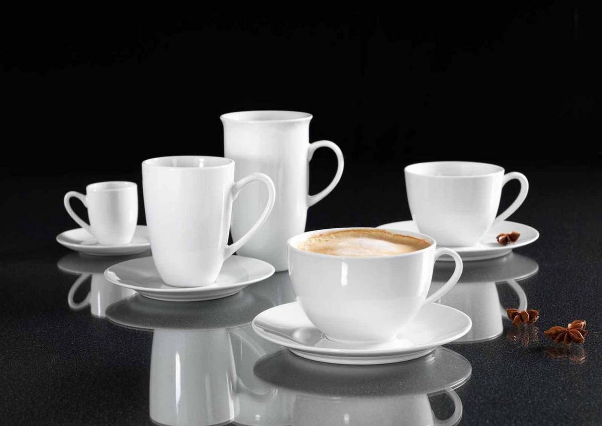 ESPRESSOUNTERTASSEN Bianco weiß ø 11.0 cm 6er Set - Weiß, Keramik (11cm) - Ritzenhoff Breker
