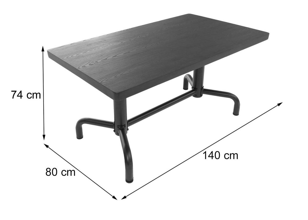 ESSZIMMERTISCH eckig Braun, Bronze - Braun/Bronzefarben, Holz (80/140/74cm) - MCW