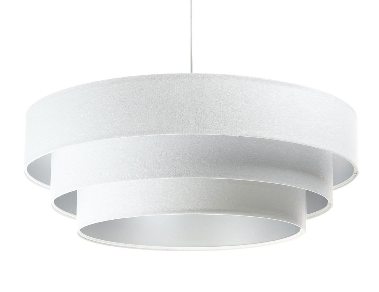 HÄNGELEUCHTE Silber 60/20 cm - Silberfarben/Weiß, Kunststoff (60/1.5/20cm) - ONZENO