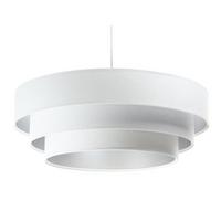 HÄNGELEUCHTE Silber 60/20 cm - Silberfarben/Weiß, Kunststoff (60/1.5/20cm) - ONZENO