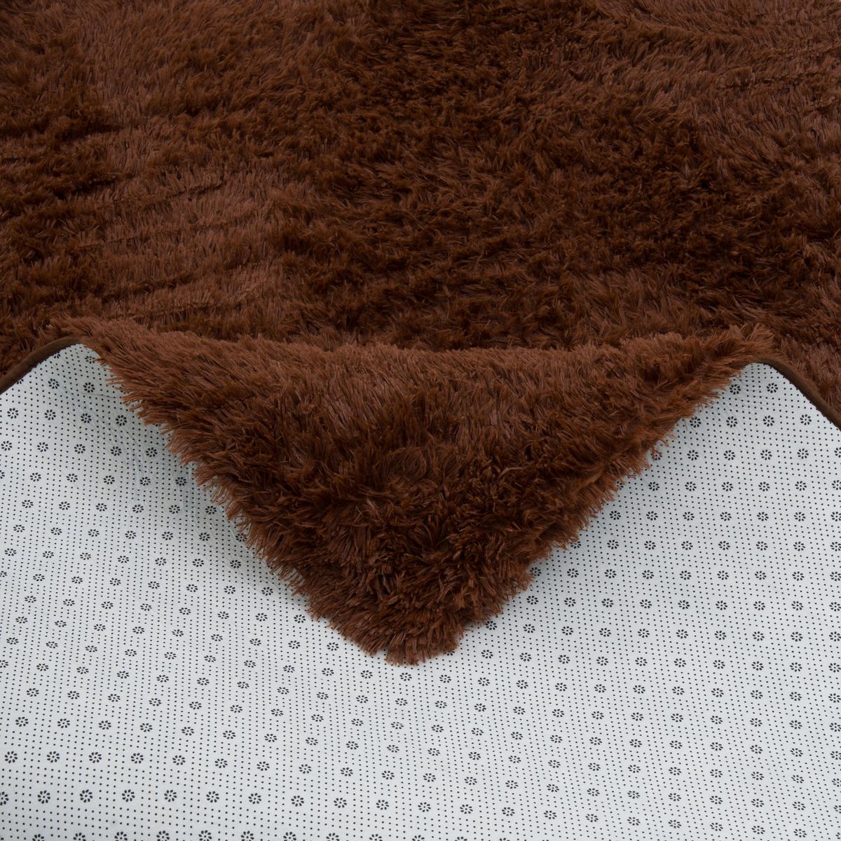 HOCHFLOR SHAGGY TEPPICH FLUFFY - Dunkelbraun, Textil (60/90cm) - Pergamon