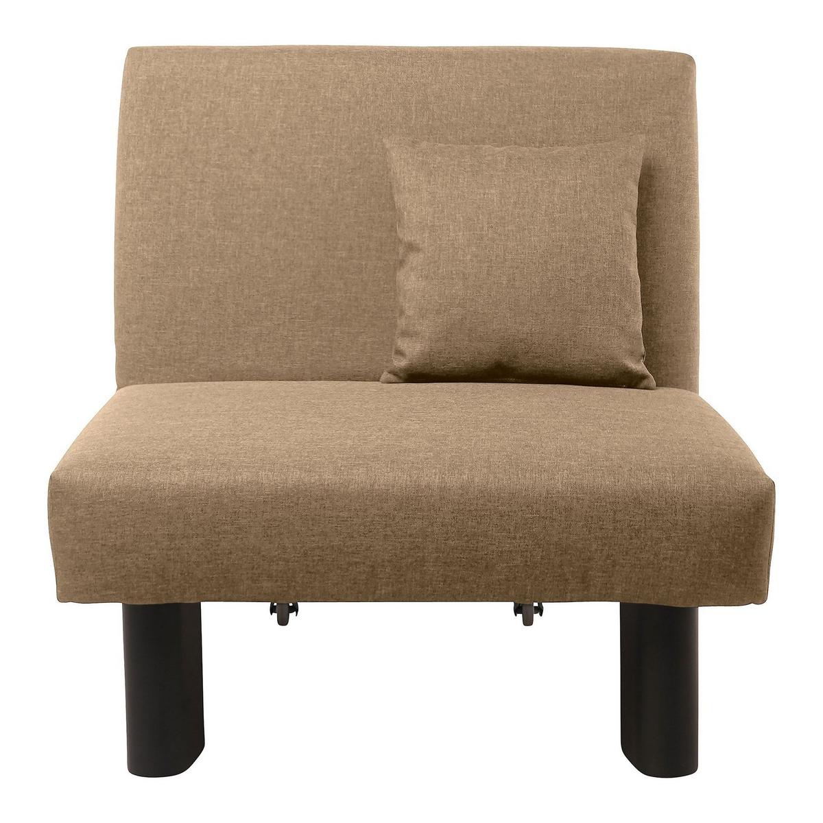 FALTSESSEL Kalomira Bezug Flachgewebe Metall schwarz / sand - Sandfarben, Kunststoff (100/85/85cm) - 58aufmkessel