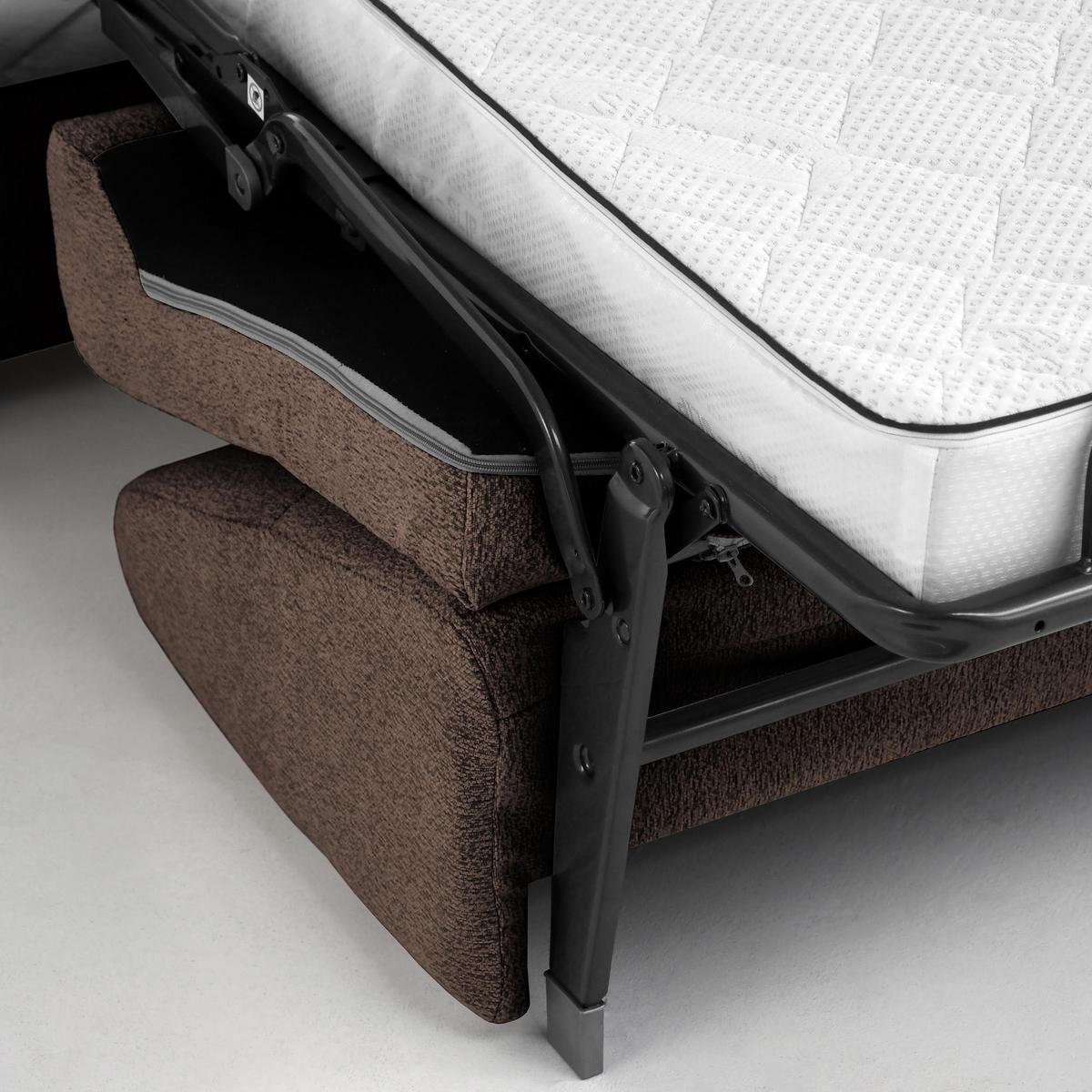 SCHLAFSOFA Pireus mit italienischem Gestell, 160x200, Braun - Schwarz/Braun, Textil (230/90/100cm) - Beautysofa