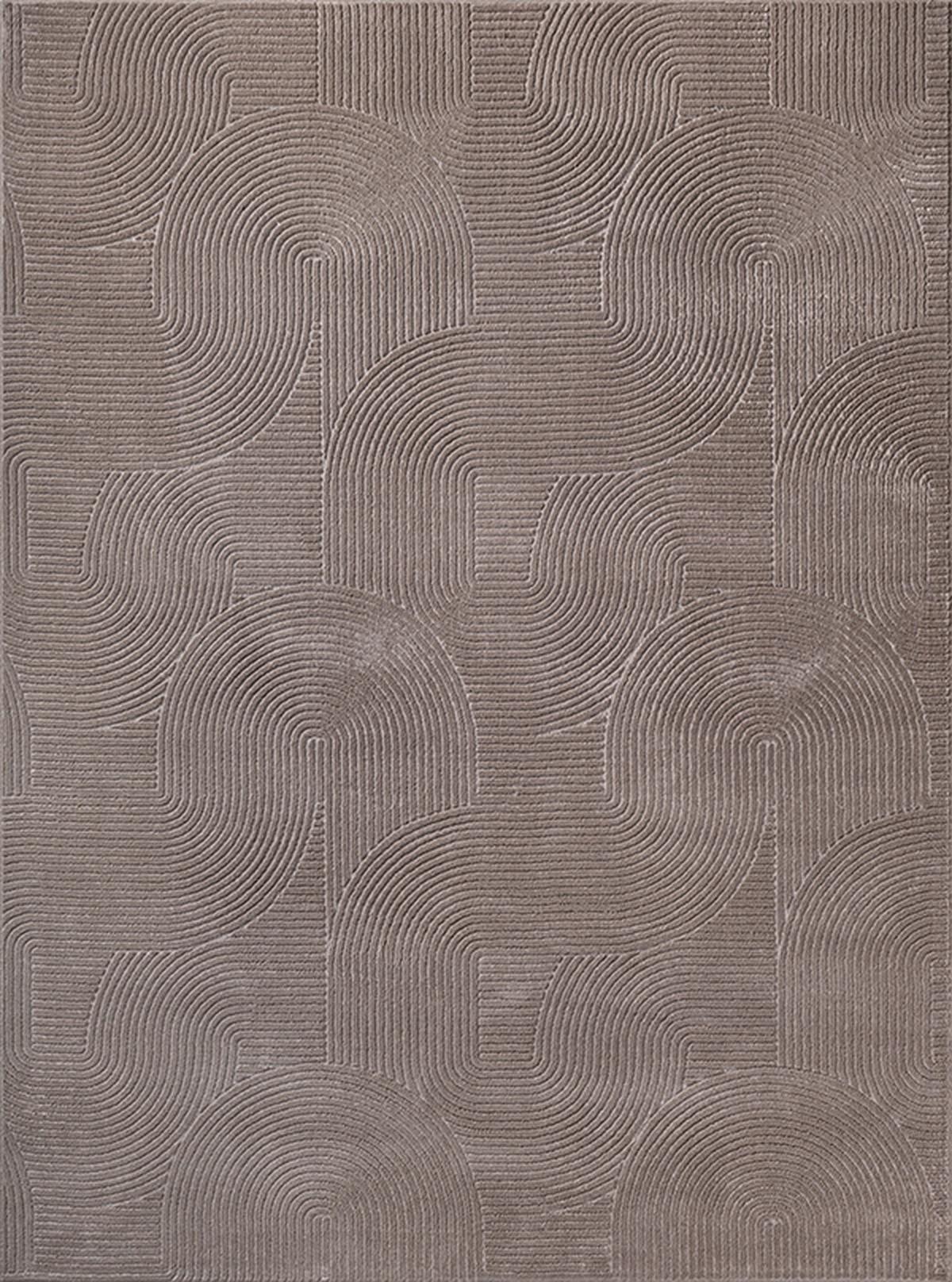 KURZFLORTEPPICH Antirutsch Geometrisch DALAR Polypropylen Beige 120 x 160 cm - Beige, Textil (120/160cm) - KADIMA DESIGN