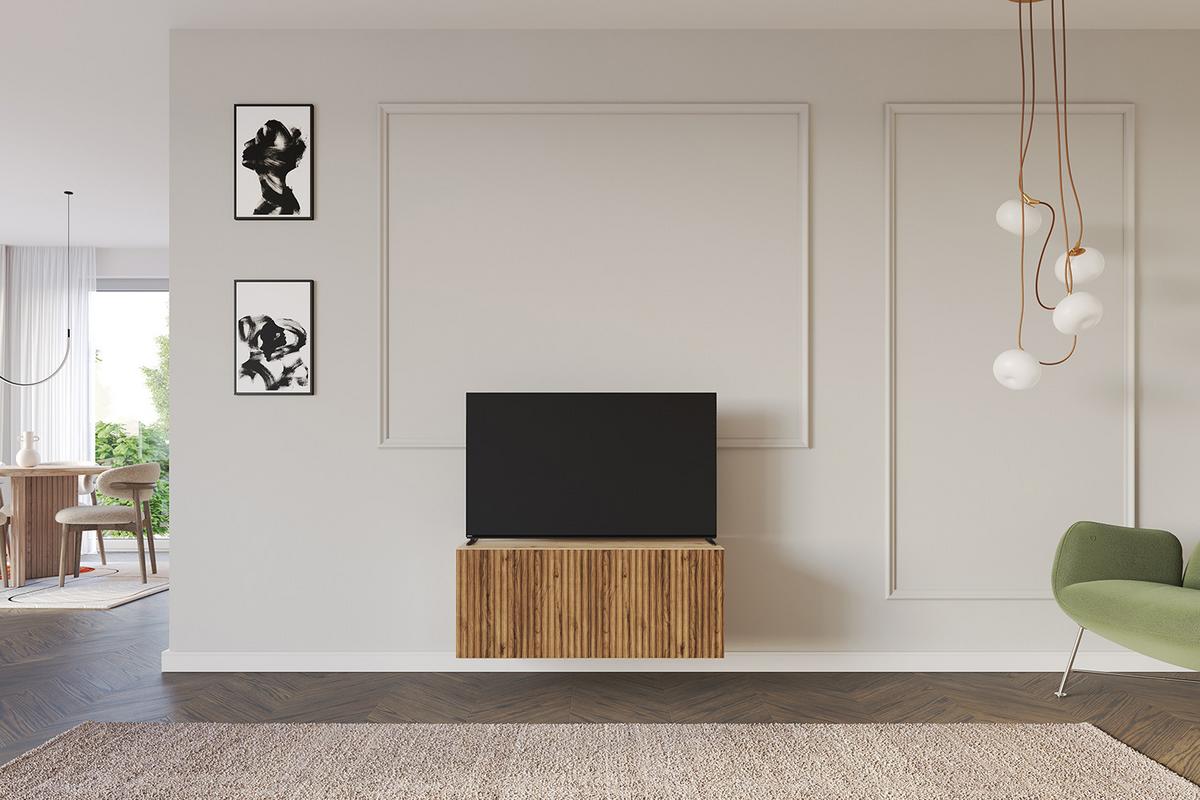 LOWBOARD NOA-2-W 100x40x40 cm - Artisan / Katania - Eiche Wotan, Holzwerkstoff (100/40/40cm) - ALTDECOR