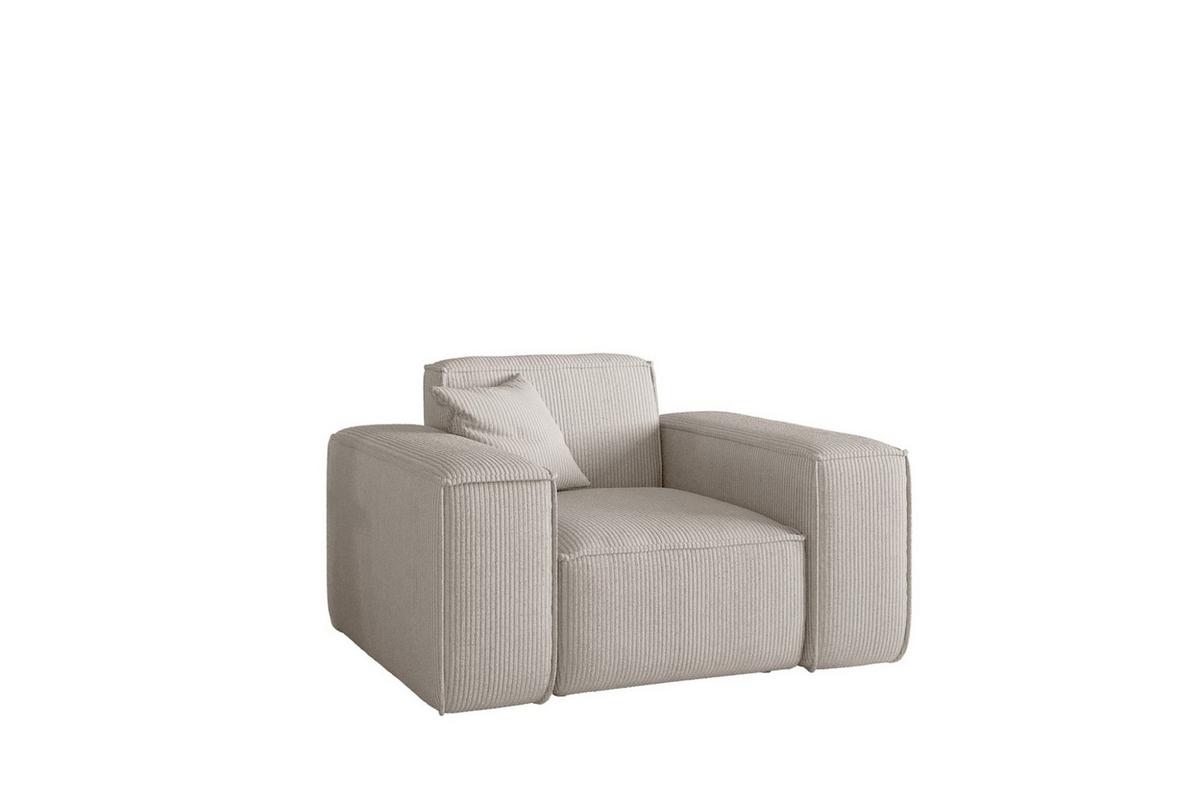 SESSEL Celes Premium Stoff Scala - Beige, Holzwerkstoff/Textil (121/73/88cm) - Fun Möbel