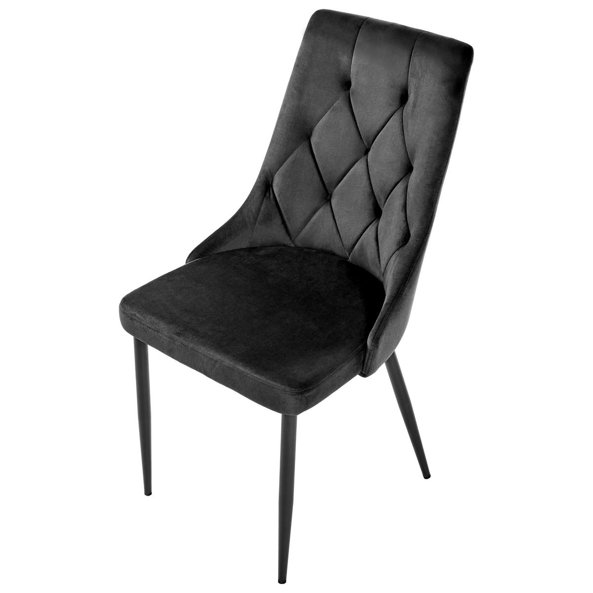 ESSZIMMERSTUHL 2er-Set Schwarz Avenir - Schwarz, Textil (49/95/60cm) - Beliani