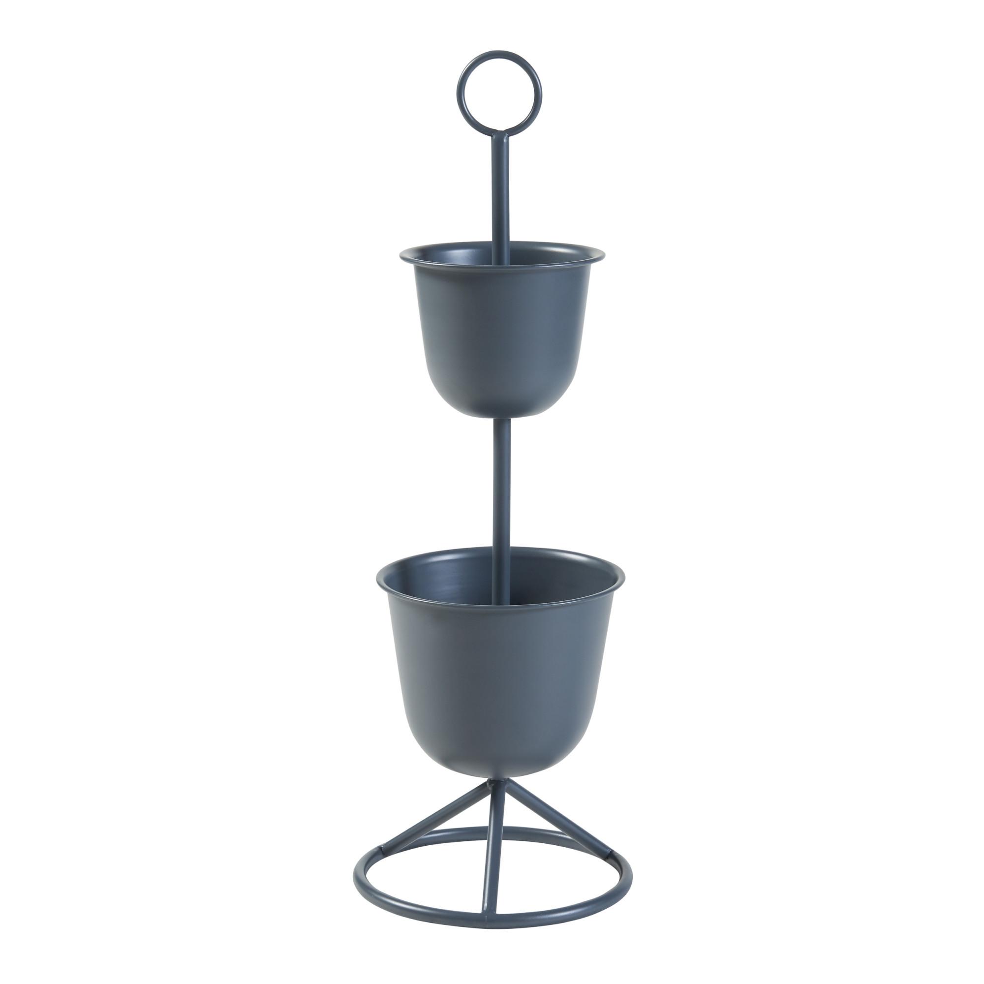 PFLANZENSTÄNDER Alphen - Schwarz, Metall (26/76.5cm) - [en.casa]