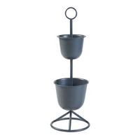 PFLANZENSTÄNDER Alphen - Schwarz, Metall (26/76.5cm) - [en.casa]