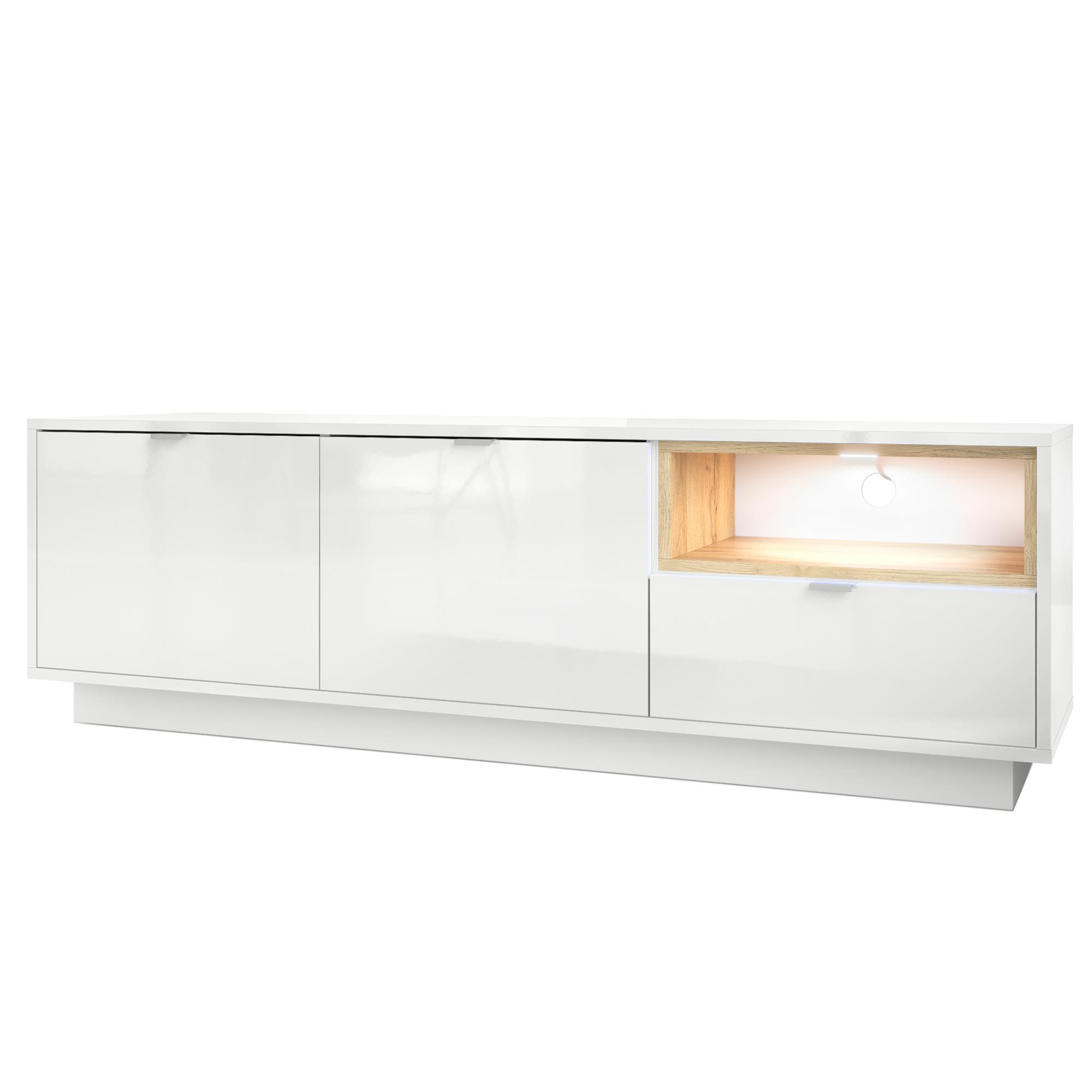 LOWBOARD Metro Einsatz in Eiche Natur - Eichefarben, Holzwerkstoff (153/48/37cm) - Vladon
