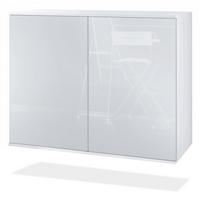 KOMMODE Skadu Weiß Hochglanz - Weiß Hochglanz, Holzwerkstoff (92.5/73.5/35cm) - Vladon