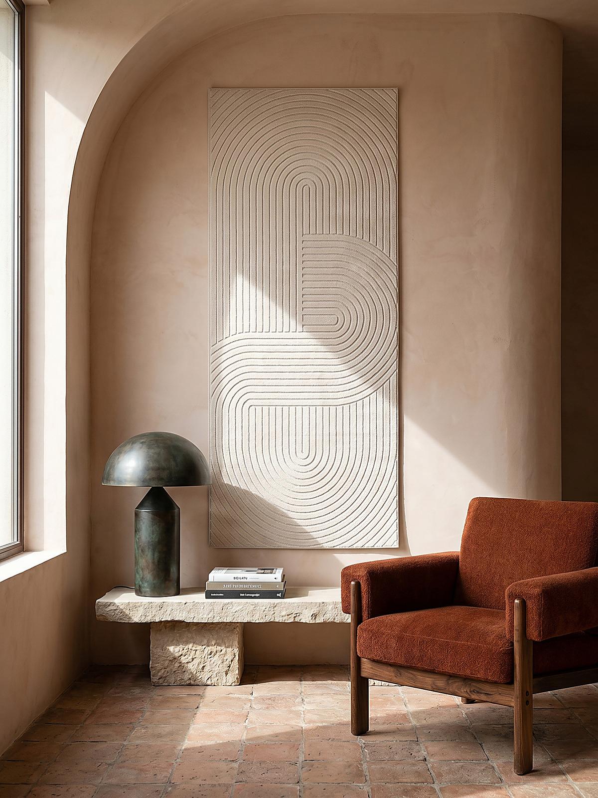 TEPPICH Outdoor Geometrisch MEZEN Polypropylen Creme 80 x 150 cm - Beige, Textil (80/150cm) - KADIMA DESIGN