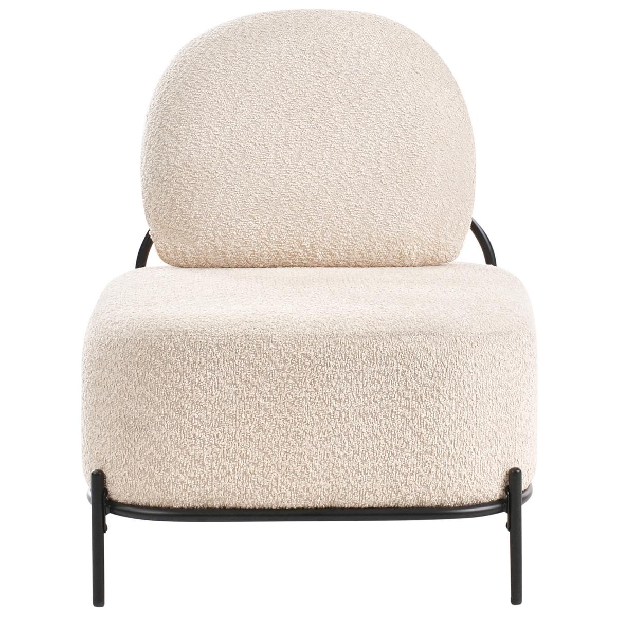 SESSEL Beige Lunde - Beige/Schwarz, Textil (67/81/74cm) - Beliani