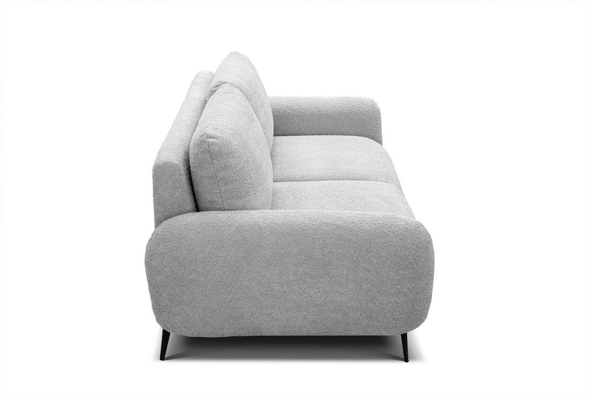 SOFA FEBE 2-Sitzer, hellgrau - Hellgrau/Schwarz, Holz/Textil (160/82/96cm) - Wozimo