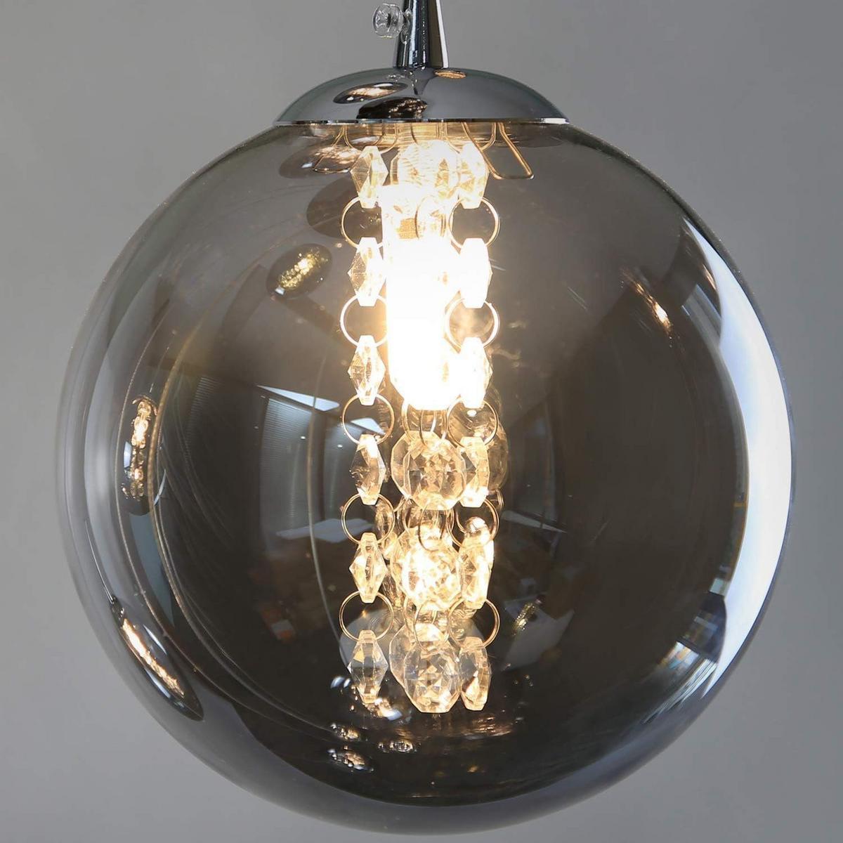 PENDELLEUCHTE Energie 6-flammig 31/31/150 cm - Grau, Glas (31/31/150cm) - Nettlife