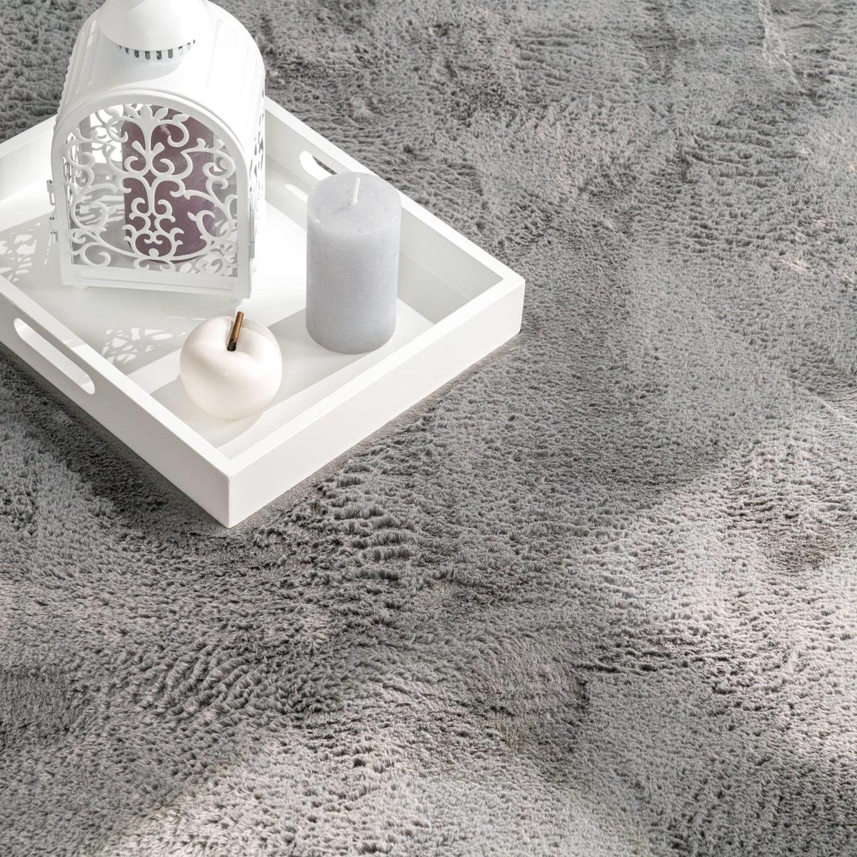 KURZFLORTEPPICH, einfarbig, aus Polyester, Anthrazit, Ø 160 cm - Anthrazit, Textil (160/160cm) - KADIMA DESIGN
