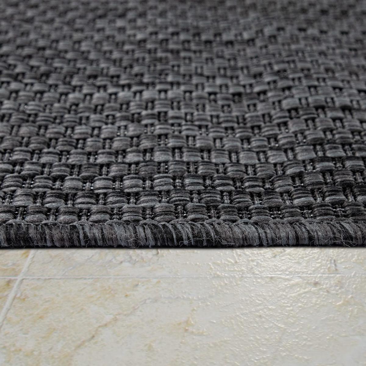 OUTDOORTEPPICH Anthrazit 80 x 250 cm - Anthrazit, Kunststoff (80/250cm) - TT Home