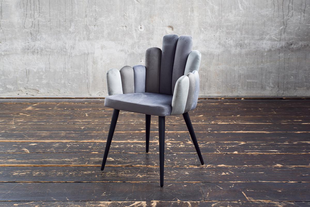 ESSZIMMERSTUHL FREJA Grau Velvet (1er-Set) - Grau, Kunststoff/Textil (58/85/56cm) - KAWOLA