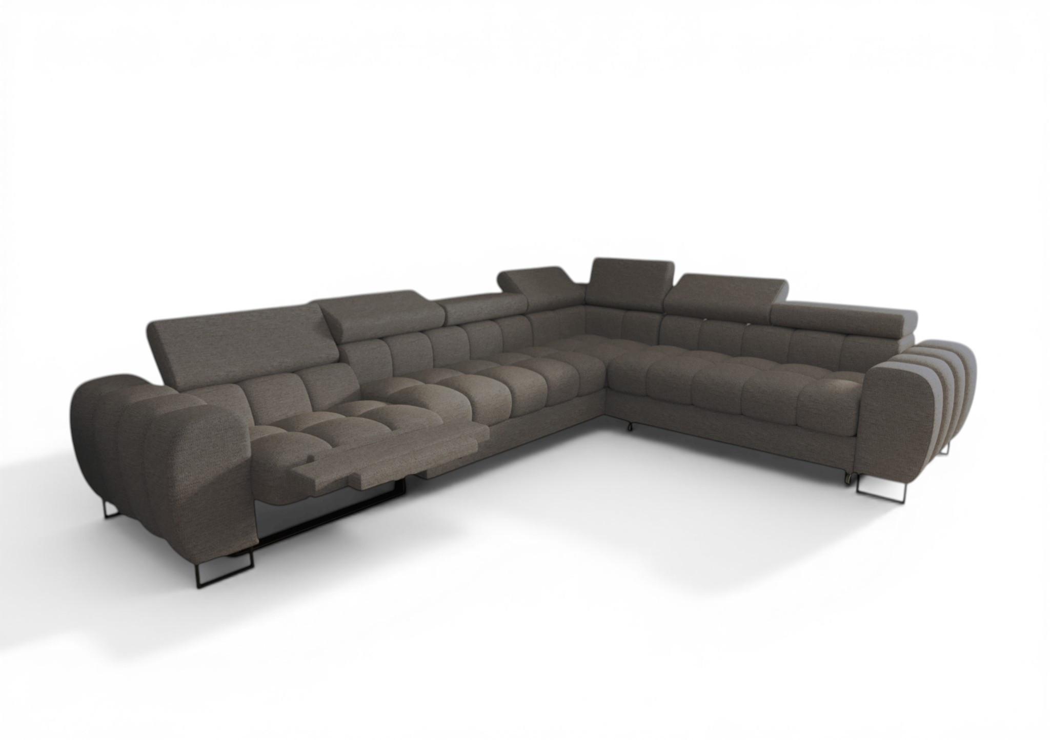 ECKSOFA Bastien Relax - Dunkelgrau, Holzwerkstoff/Textil (330/260cm) - Fun Möbel