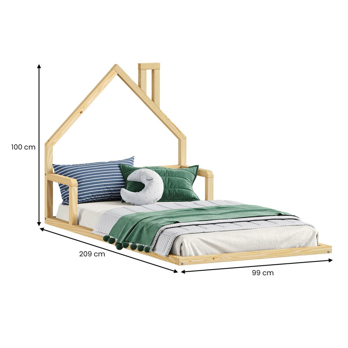 BODENBETT ELOA 90x200 cm natur - Naturfarben, Holz - IDIMEX