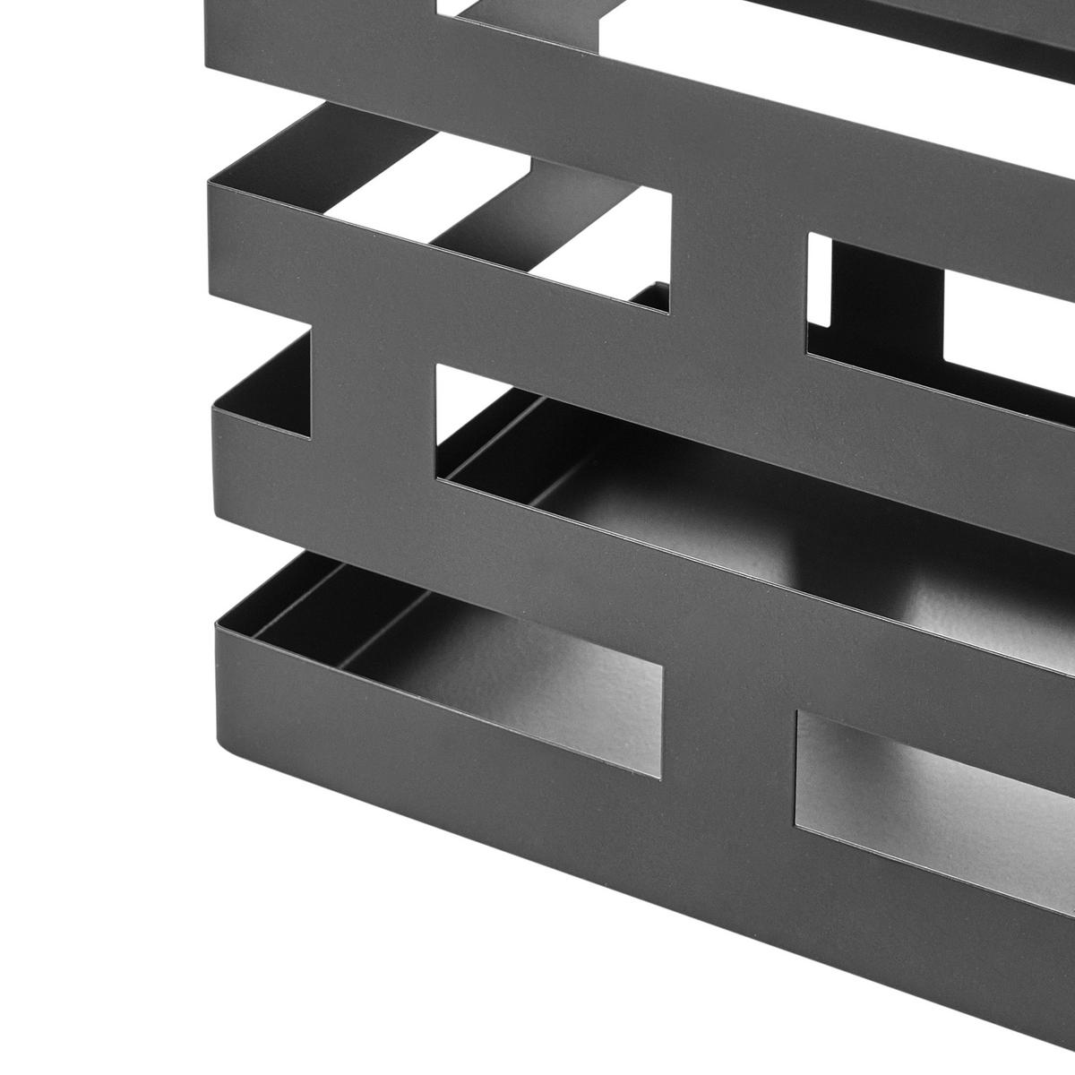SCHIRMSTÄNDER Metall Schwarz Kamsar - Schwarz, Metall (38/62/19cm) - Beliani