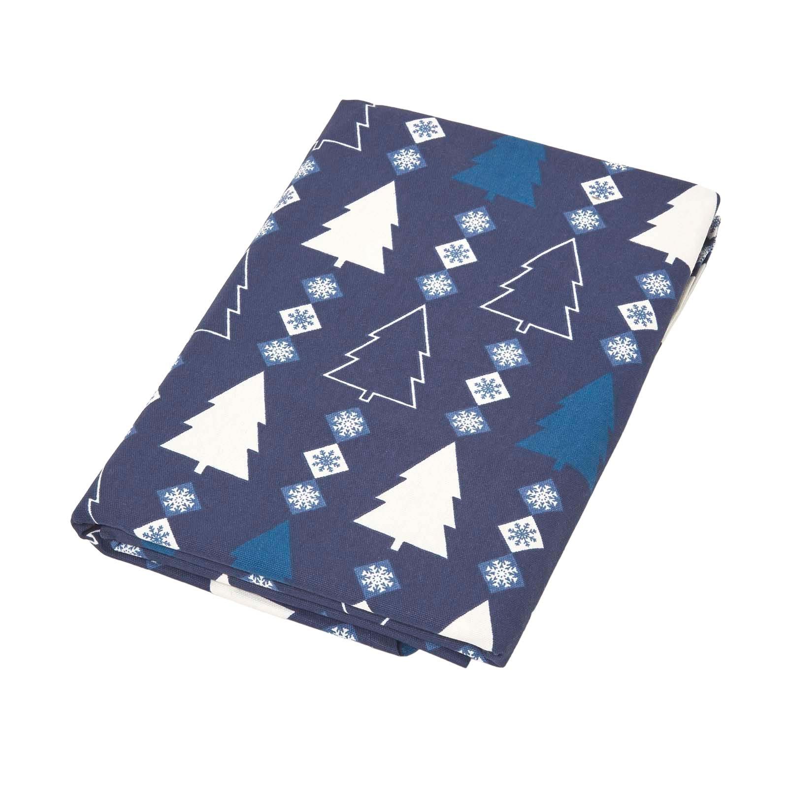 WEIHNACHTSTISCHDECKE Winterland blau 178/305 cm, 100% Baumwolle - Blau, Textil (178/305cm) - Homescapes