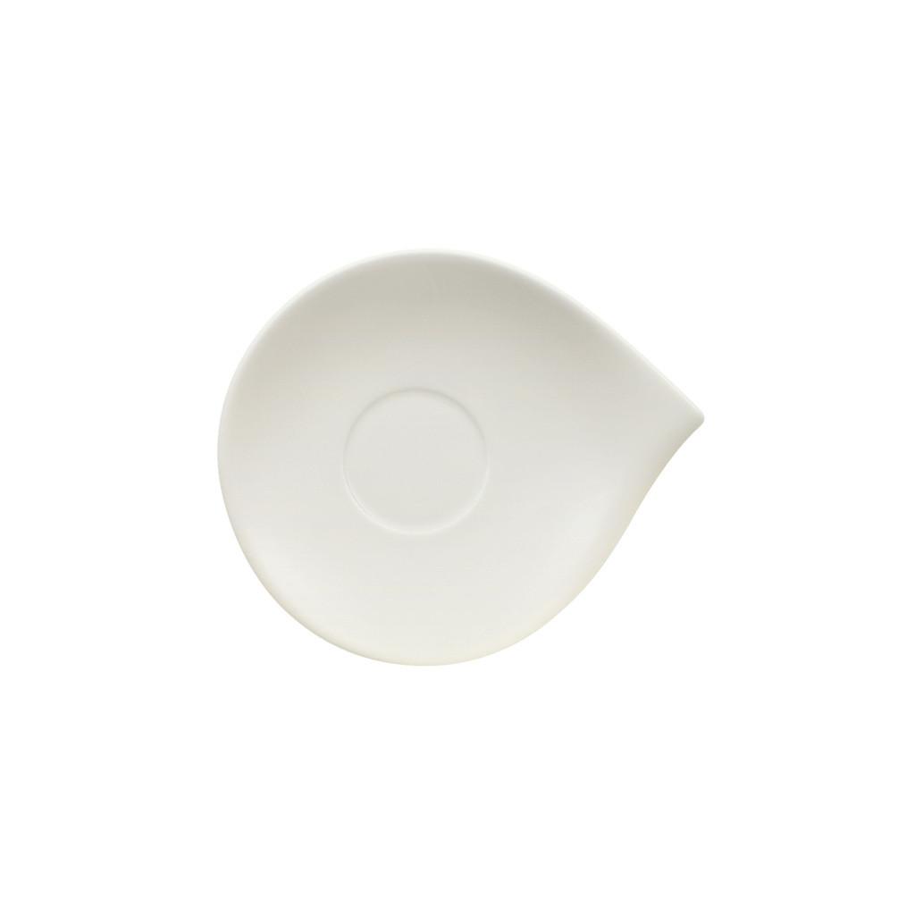 KAFFEEUNTERTASSE Flow weiß 18 x 15 cm - Weiß, Keramik (1cm) - Villeroy & Boch