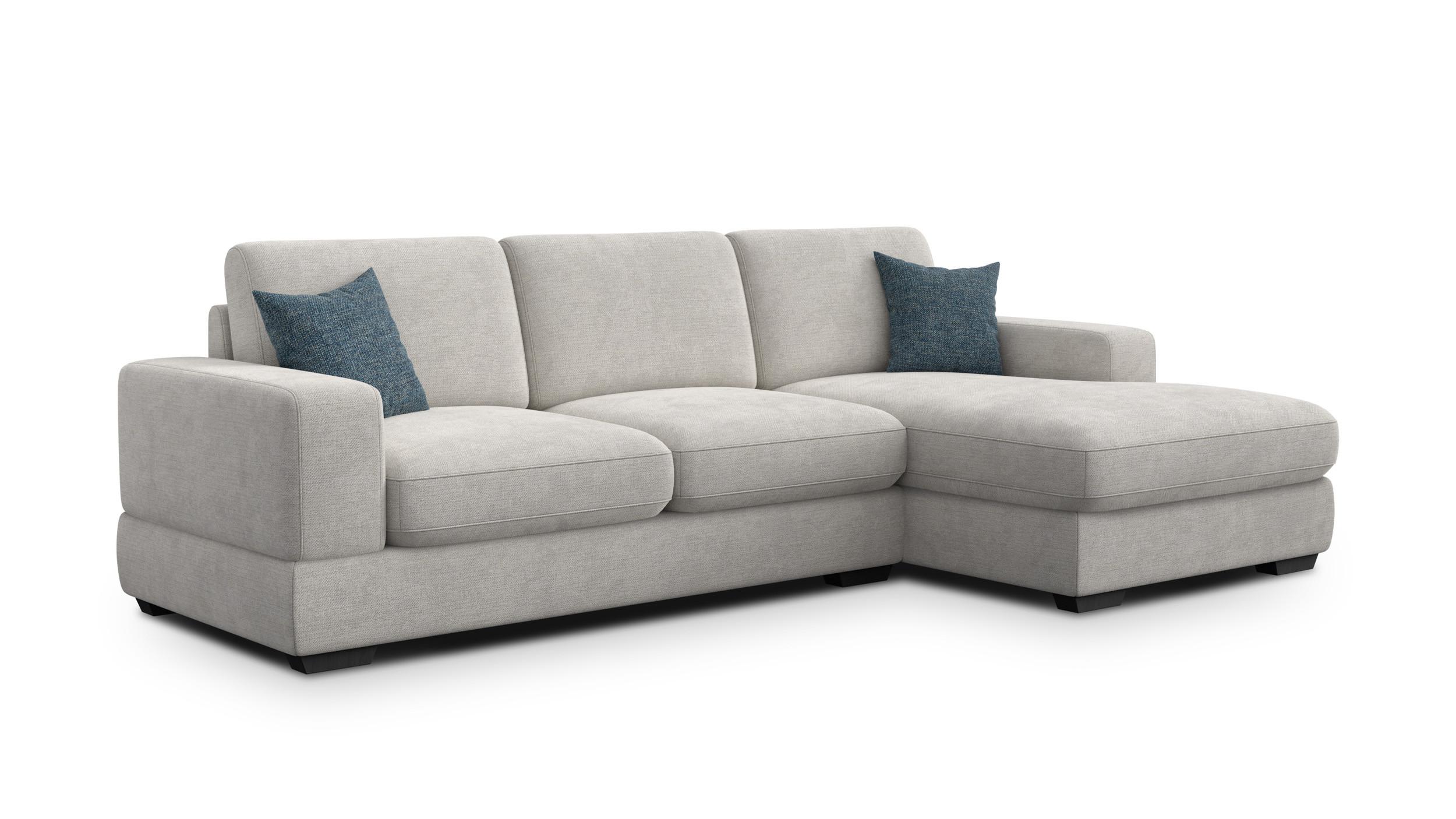 ECKSOFA OTTO 4-Sitzer, creme - Creme/Schwarz, Holz/Textil (279/159cm) - Wozimo
