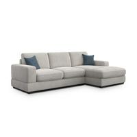 ECKSOFA OTTO 4-Sitzer, creme - Creme/Schwarz, Holz/Textil (279/159cm) - Wozimo