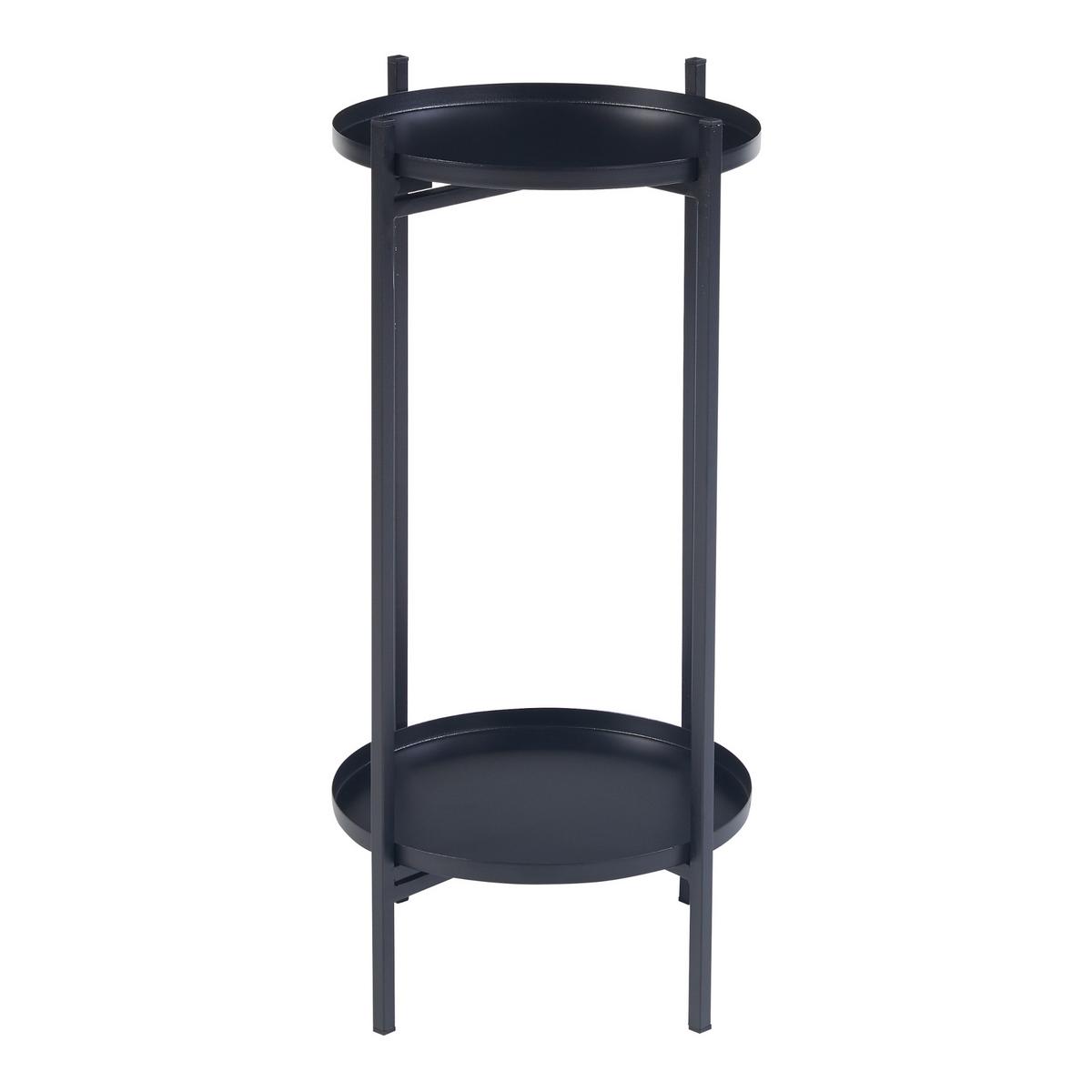 PFLANZENSTÄNDER-SET 3 TLG. Tuusula - Schwarz, Metall (25/25/134cm) - [en.casa]