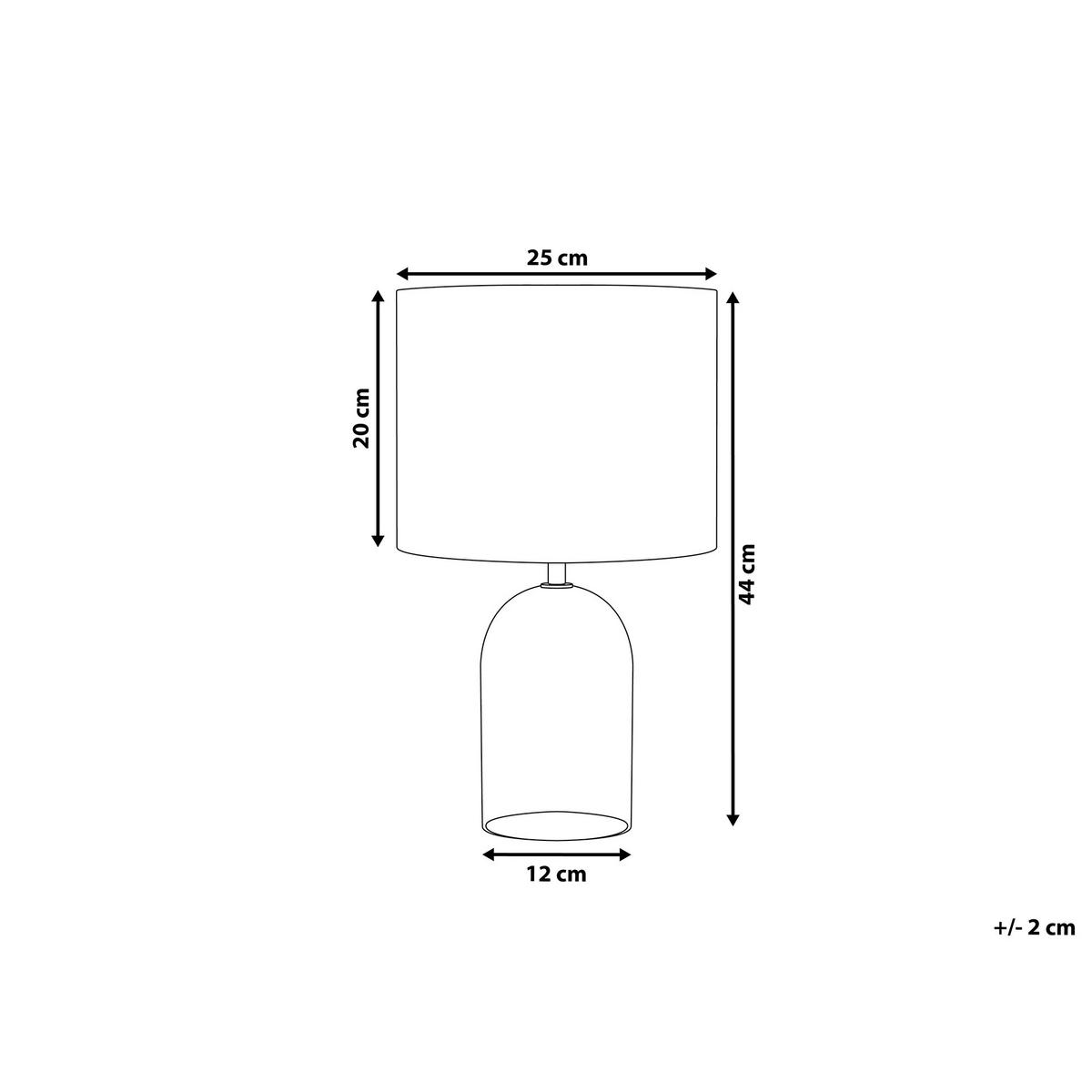 TISCHLAMPE Devoll 25/25/44 cm - Grau, Glas (25/25/44cm) - Beliani