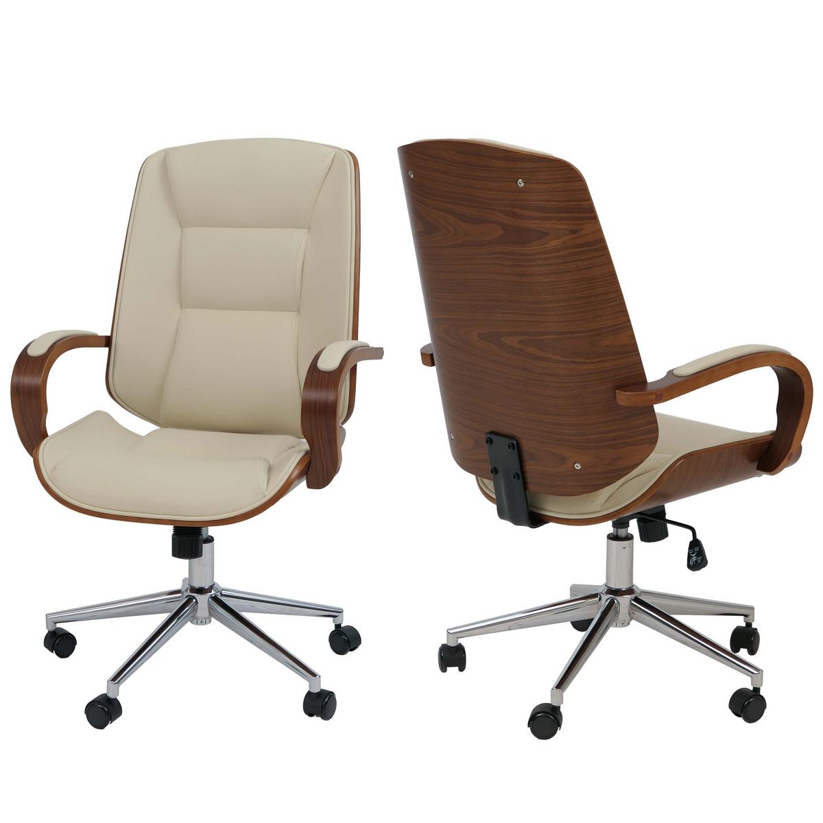 BÜROSTUHL Cremeweiß - Weiß, Textil (61/110/74cm) - MCW