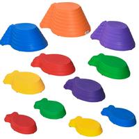 BALANCIERSTEINE für Kinder Flußsteine 11-teiliges Balance Steine - Multicolor, Kunststoff (31/20/42cm) - Outsunny